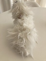 Dakin Huggables Applause TAMMY Puppy Shaggy Dog Animal Plush Toy White Black