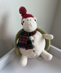 Jellycat Timmy Turtle Snowman Plush Winter Hat & Scarf /BNWT /HTF /RARE