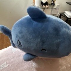 Blue Shark Plush Stuffed Animal, Washable Soft Toy, Small 6-14 in