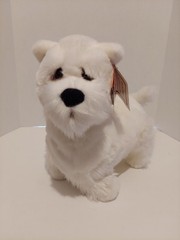 Vtg Lou Rankin Friends Westie Terrier Plush White Dakin Snowflake Realistic NWT