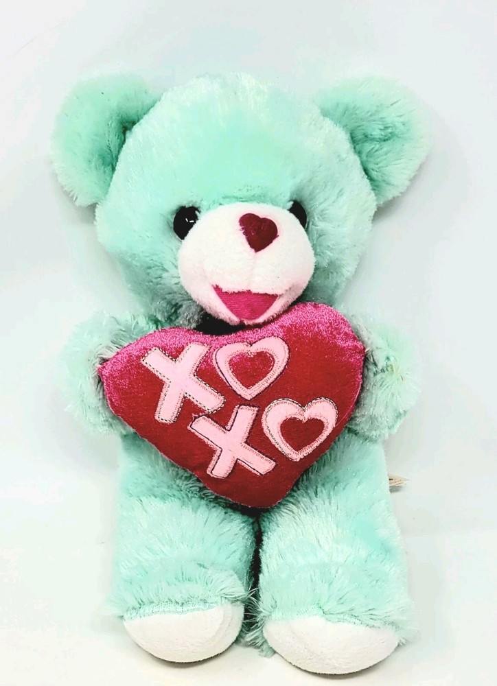Dan Dee Collector’s Choice 2016 Sweetheart Mint Green Bear 12″ Pink Heart Xo-xo