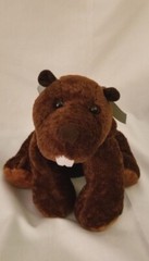 Mary Meyer Flip Flops Brown Beaver Plush with Green and White Bow 16″