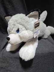 Ideal Toys Direct Siberian Husky Dog Plush Gray White Puppy Stuffed Animal Toy