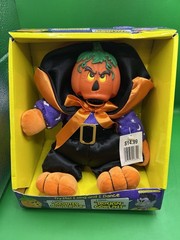 Dan Dee Animated Orange Pumpkin Halloween Vintage Plush Jailhouse Rock New