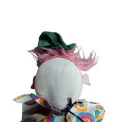 Vintage Creepy Sad Clown Doll 26″ Plush Stuffed Toy Horror Circus Decor