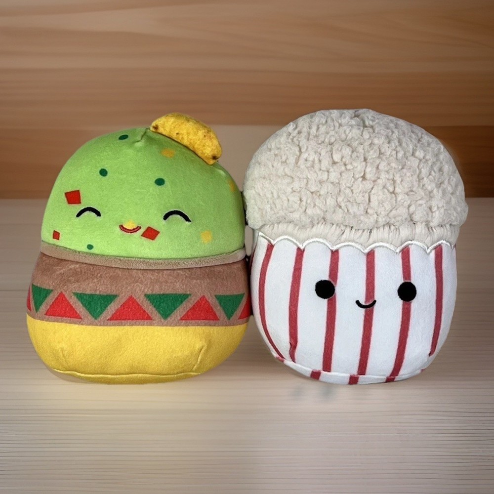 Squishmallow Food Gideon the Guacamole Arnel The Popcorn Bucket 5.5 Inch Lot 2