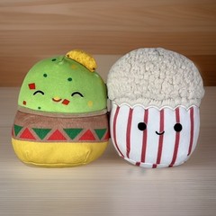 Squishmallow Food Gideon the Guacamole Arnel The Popcorn Bucket 5.5 Inch Lot 2