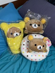 Set Of 3 Rilakkuma Plush Large Bear 12-15” Stuffed Toy Anime Brand New With Tags