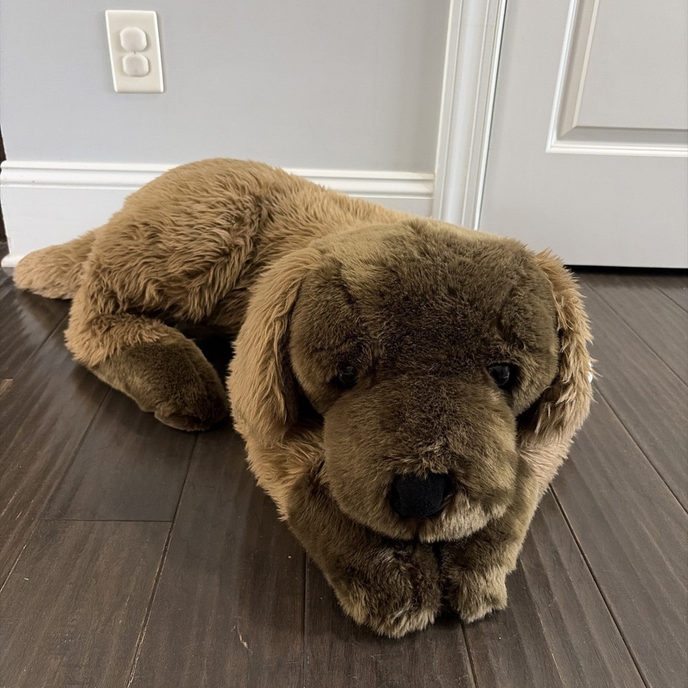Chocolate Labrador Retriever Plush 44″ Pillow Plow & Hearth Cuddle Dog Realistic