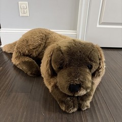 Chocolate Labrador Retriever Plush 44″ Pillow Plow & Hearth Cuddle Dog Realistic