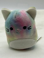 Squishmallow Squishville, Rainbow Dream Squad, Cindy the Rainbow Cat , 2-inch