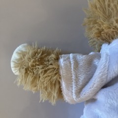 Weighted 1.5 Lb. Baby Sloth Light Brown W/warm Hugs White T-Shirt 9.5”