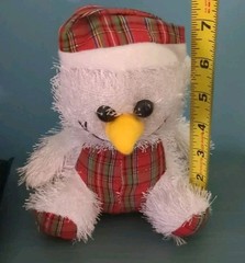 Kuddle Me Toys Snowman Plush 7″-12″ Winter Animal Pals Plaid Hat & Vest Vtg