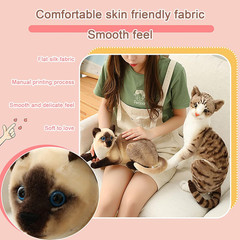 Siamese Cat Stuffed Animal, Shorthair Cat Realistic Plush Cat Stuffed Toys, Gift