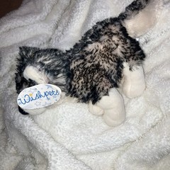 NWT Plush Gray Wolf 12″ soft Stuffed Animal Toy Husky Dog puppy lovey