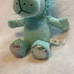 redemption plus plush 322354 turquoise silver sparkle lion