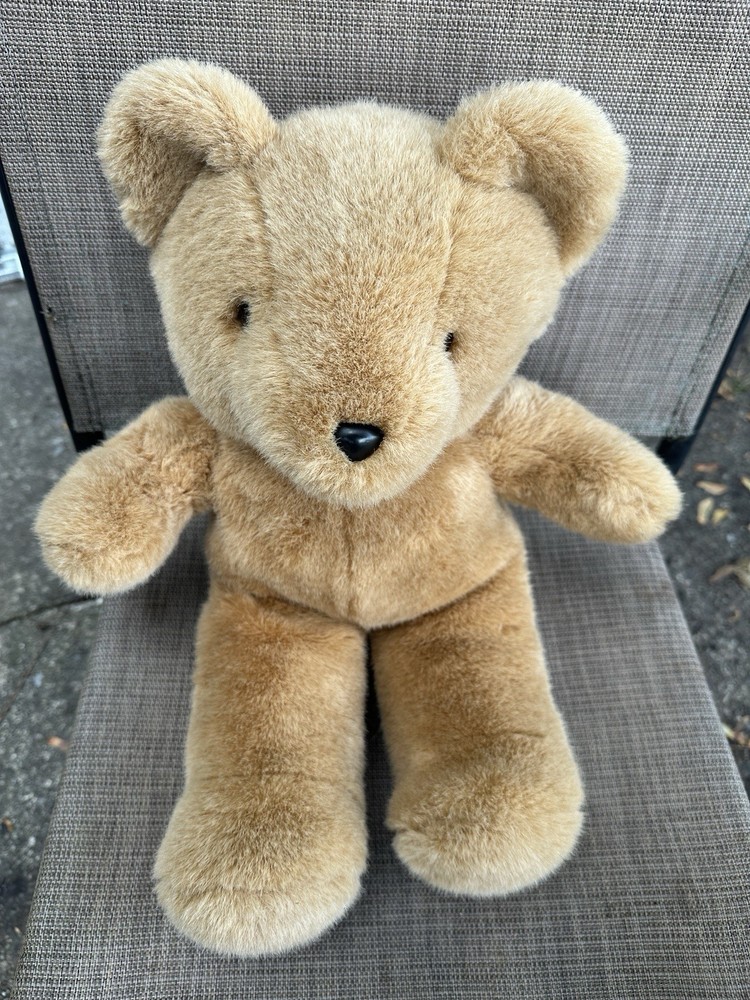 Vintage McCrory Corp Teddy Bear Plush Made In Korea 1980s Stuffed Animal 16”