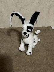 Neopets 2004 Snap Creative Spotted Gelert Black White Stuffed Animal Plush 7”