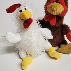 GANZ | Webkinz | Rooster Plush HM346 & Lil’ Kinz Chicken Plush HS205