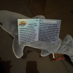 Adventure Planet Plush MAKO Shark Stuffed Animal Realistic 15″ Long Grey White