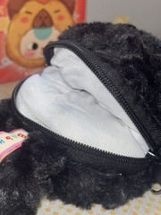 NEW AUTHENTIC Baby Three *Good Luck Bag* Plush BLACK Zipper Bag RARE Crying EYES