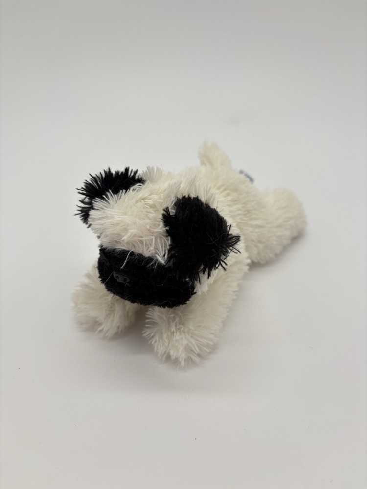 Prextex Pug Puppy Dog Plush White Black Fuzzy Soft Stuffed Animal 6″