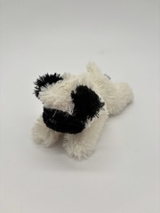 Prextex Pug Puppy Dog Plush White Black Fuzzy Soft Stuffed Animal 6″