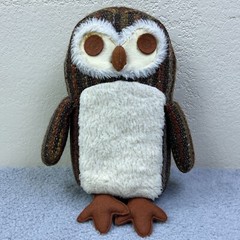 VTG MCM Brendatoys Owl England Plush 11″ Striped Stuffed Toy Design Centre**