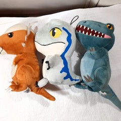 Jurassic World Plush set 3 Stygimoloch Stiggy Raptor Blue Velociraptor baby cute