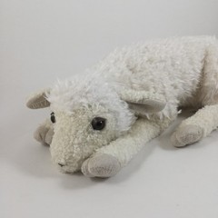 Ditz Designs Lamb Plush Stuffed Animal Toy White Sheep Laying Down Floppy