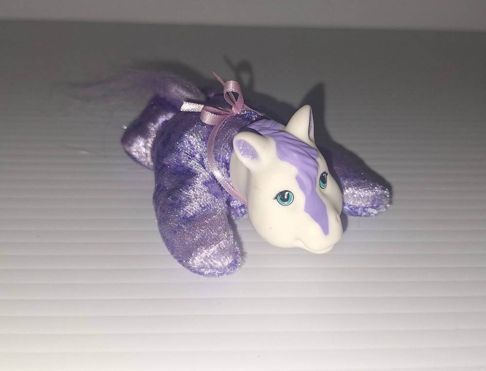 Vintage 4″ Hasbro Pony Surprise Replacement Baby Plush Purple & Pink