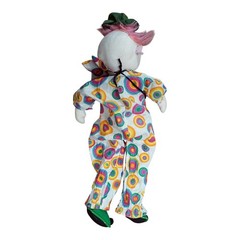 Vintage Creepy Sad Clown Doll 26″ Plush Stuffed Toy Horror Circus Decor