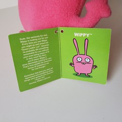 Uglydoll Little Uglys Wippy 8″ Pink Plush 2010 Stuffed Animal With Tags