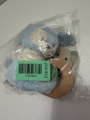 GUND Baby Sustainable Puppy Ring Rattle, Stuffed Animal Plush Blue New Sealed