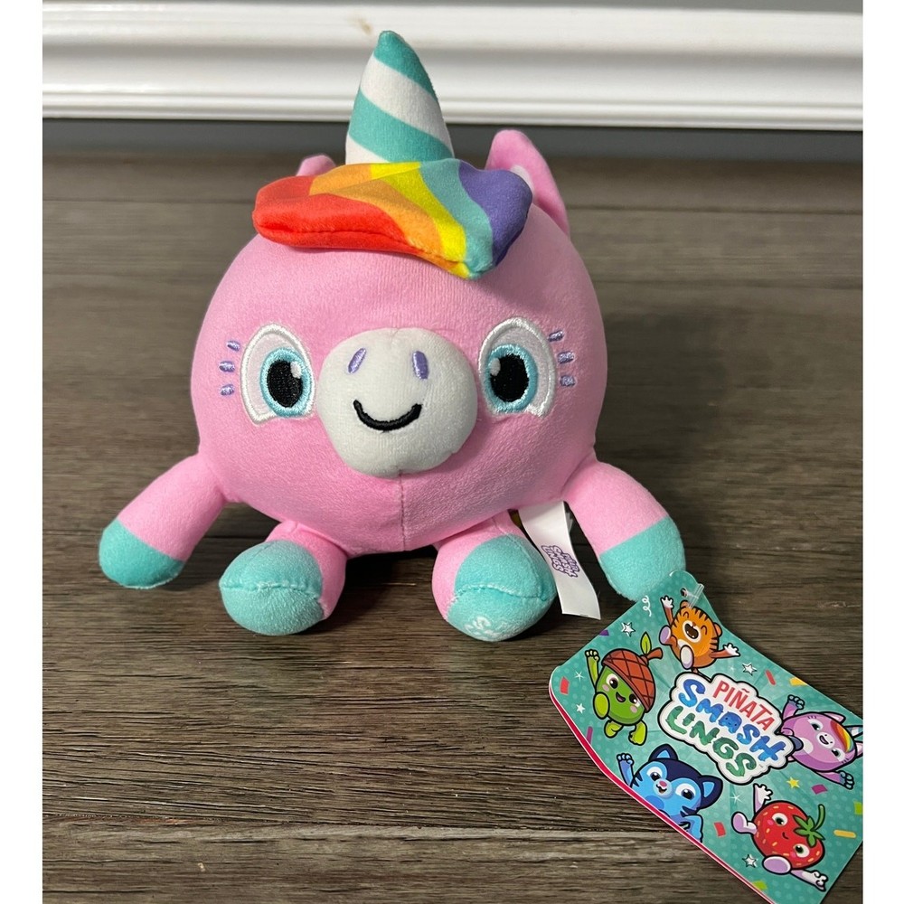 Pinata Smash Lings Smashlings Buddies Rainbow Unicorn Plush With Swing Tag