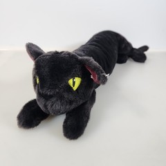 Giggle Scape Black Long Cat Target Plush Stuffed 32” Green Eyes Soft