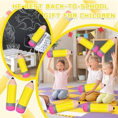 2 Pcs Pencil Plush Pillow Back to School Gift Large Yellow Pencil Pillow Penc…