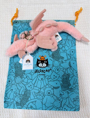 Jellycat Pink Dragon Plush Keychain Bag Charm Cute Collectible Gift New Tags