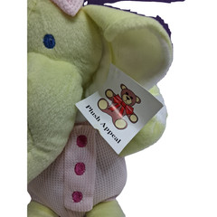 Vintage Plush Appeal Elephant Plush Toy Pink Outfit Stuffed Animal w/ Tag Cute C