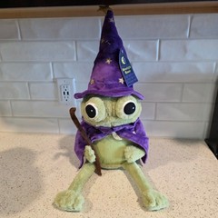Moonlight Manor Halloween TikTok Viral Wizard Frog Weighted Plush Sitter NEW