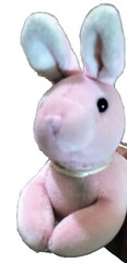 Pull String Bunny Easter Rabbit Plush Vibrating Bouncing Toy Cute Pink