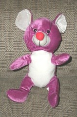 Stuffed velour animal mouse toy Purple Mouse boys girls 3 – 5 years