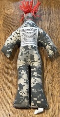 Dammit Doll ACU Digital Camo Stress Relief Plush Military Army Humor 12” Hair
