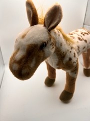 K&K Sales LLC Appaloosa Horse Plush Spotted Brown White Standing Stuffed Animal