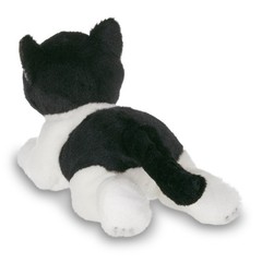 Bearington Collection Lil’ Domino the Black & White Cat, Tuxedo Kitten Plush 8″