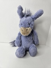 Jellycat Bashful Donkey Plush Blue Gray Retired Soft Stuffed Animal 8″ – 9″ Mint