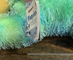 Aurora Flopsies Zonk 12” Bean Plush Green Purple Monster Laying Position