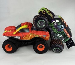 Monster Jam EL Toro Loco Bull & Grave Digger Truck Plush Stuffed Toy 13″ Lot 2