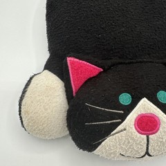 Rare Crown Crafts 16″ Pillow Buddies Pal Jr Cat Kitty Black White Vintage 90s