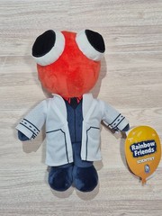 RAINBOW FRIENDS Red Scientist White Lab Coat 9″ PhatMojo Plush New W/Tags